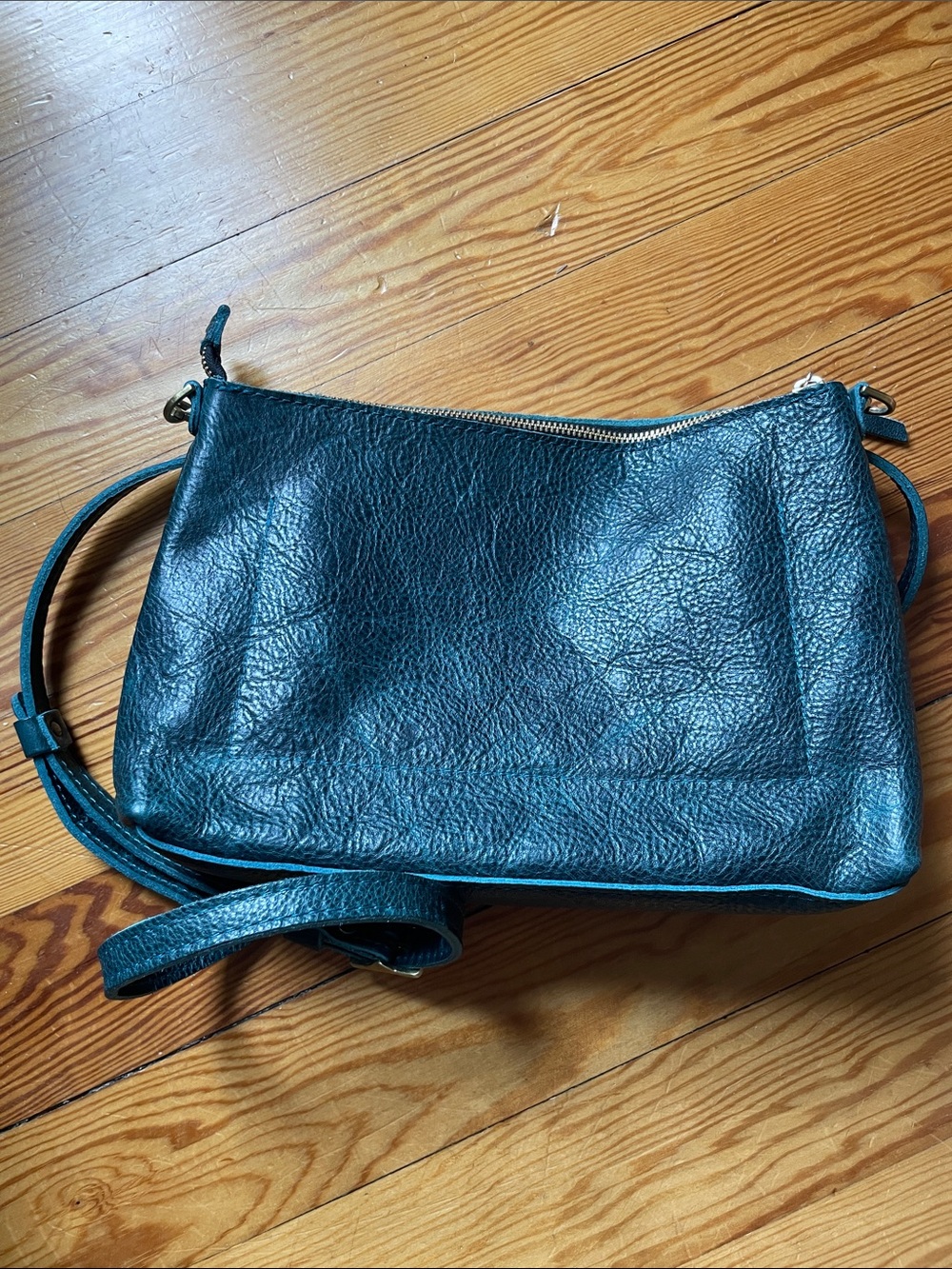 Portland Leather Poppy Purse in Lagoon - Picture 8 of 8